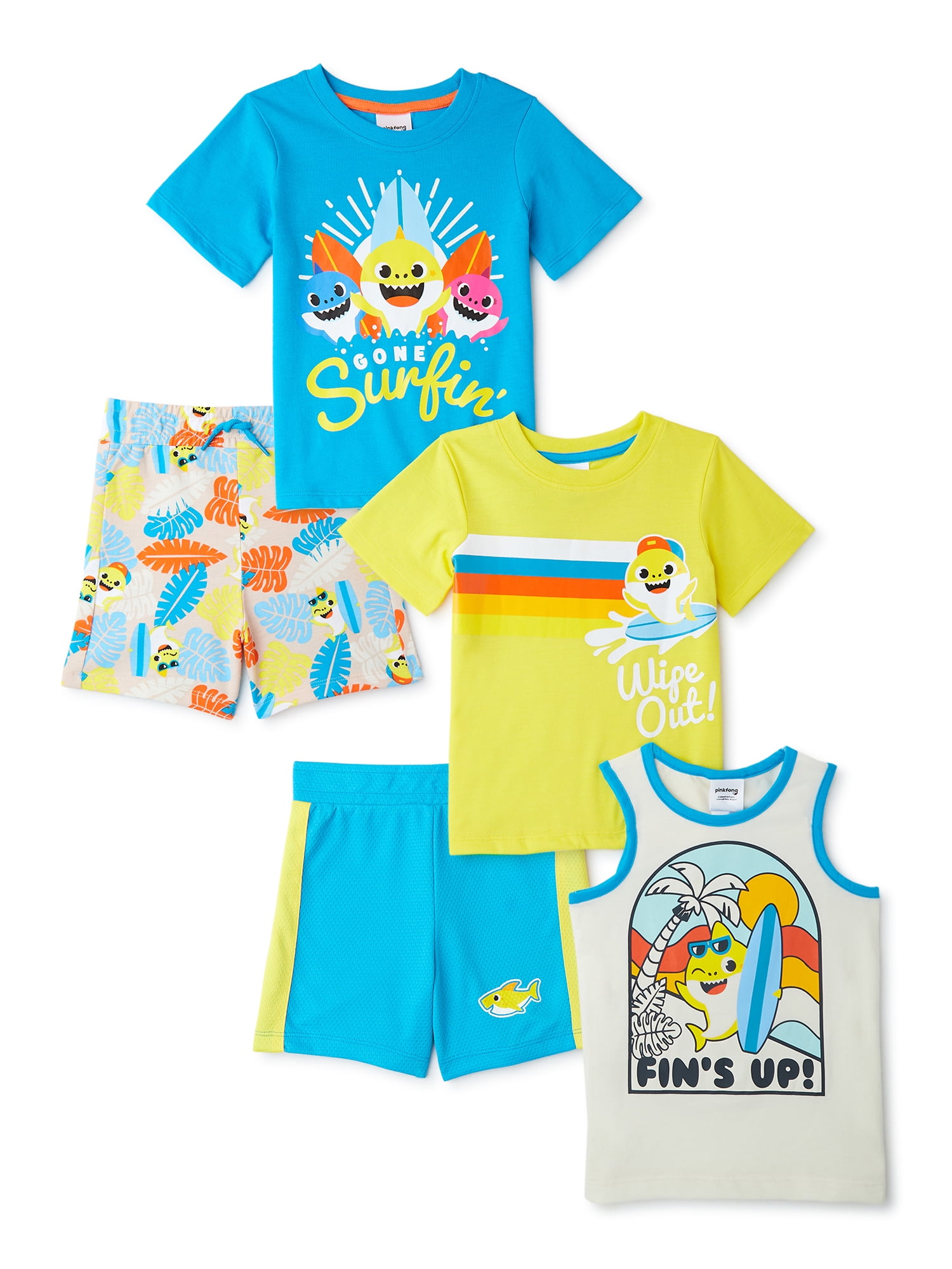 Baby Shark Toddler Boy 5-Piece Outfit Set, Sizes 12M-5T - Walmart.com