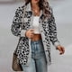 thumbnail image 1 of Chaqueta y abrigo informal de manga larga sin capucha para mujer, nueva chaqueta de manga larga con botones y estampado de leopardo, abrigo camisero para mujer, 1 of 5