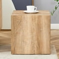 thumbnail image 2 of Modern MDF+Sticker Material Cube Stylish Texture Design Coffee Table, 15.75 Inches (Natural), 2 of 11