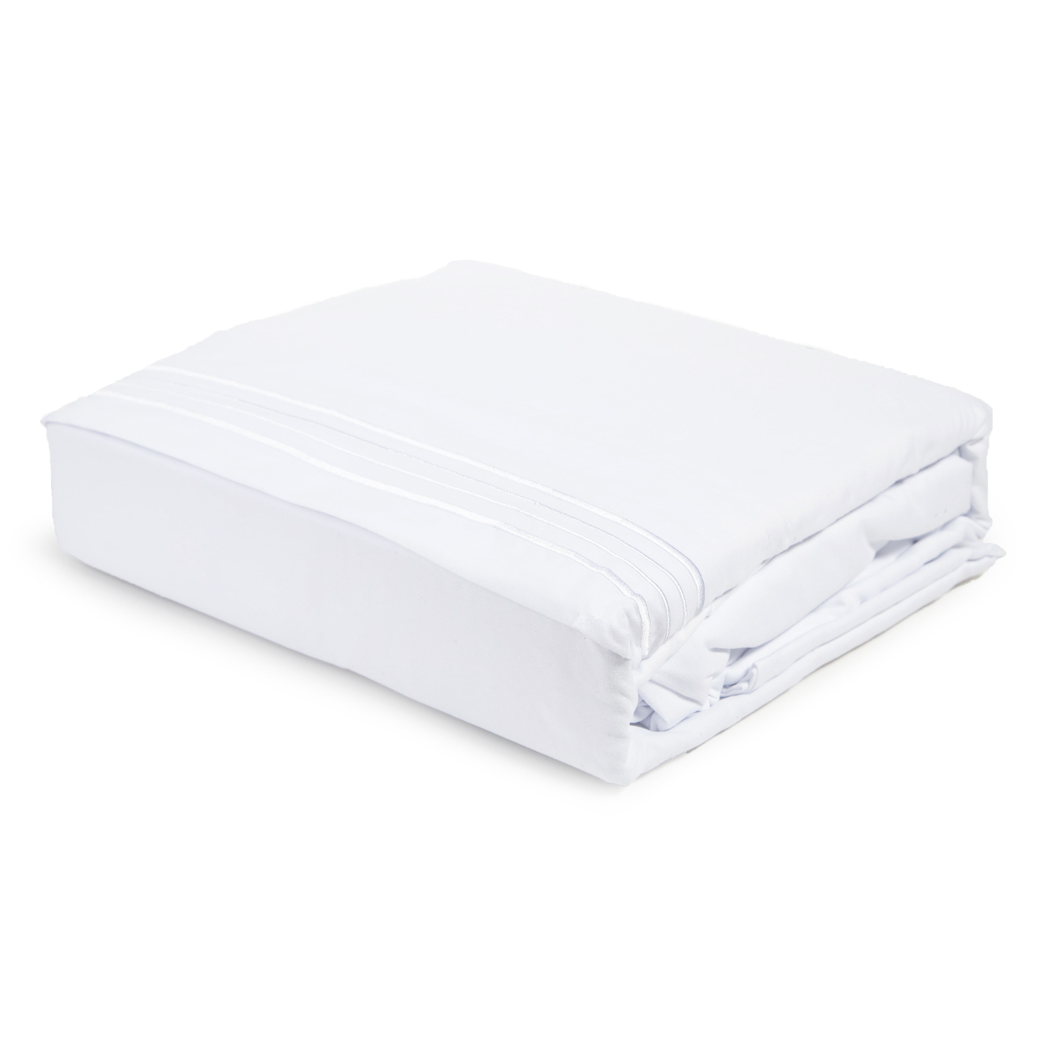 Linum Home Textiles 1800 TC Brushed Microfiber Sheet Set with 4 Line Embroidery