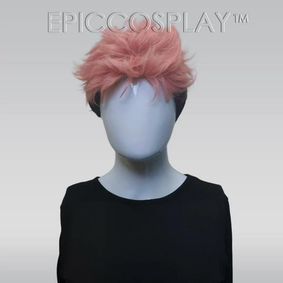 Soft Pink to Black Uppercut Wig | Heat Styleable Anime Wig | Epic Cosplay Wigs