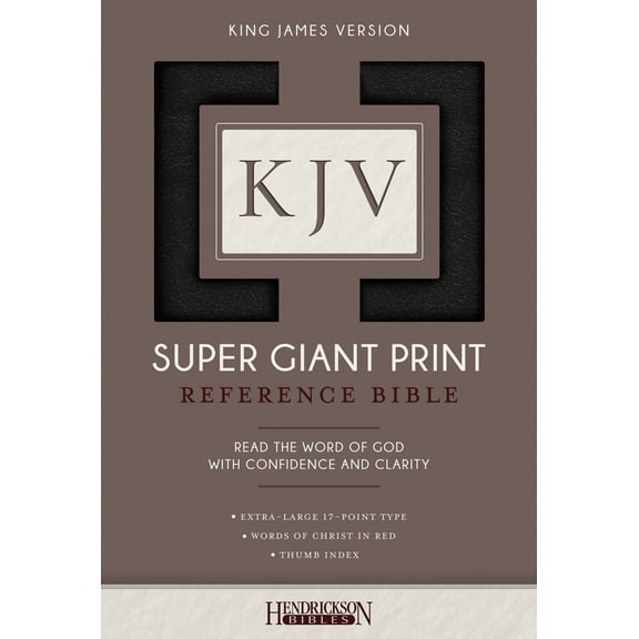 KJV Super Giant Print Reference Bible-Black Imitation Leather Indexed