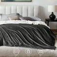thumbnail image 6 of U by Bedsure Sherpa Fleece Throw Blanket Charcoal - Thick and Warm, Soft and Fuzzy Throw, 50x60 inches, 6 of 9