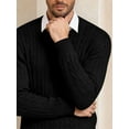 thumbnail image 5 of HAOMEILI Men's Relaxed Fit Cable Knit Crewneck Sweater, 5 of 7