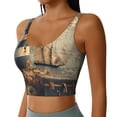 thumbnail image 2 of Pofeuu Vintage Nautical Lighthouse Print Sports Bra for Women Sexy Vest Yoga Running Gym Fitness Crop Bras Tops-Large, 2 of 8