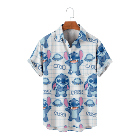 

MLFU Adult Kids Blue Elf Beach Aloha Casual Holiday Shirt Funny Beach Shirt & Top Vacation Blouses Sizes Kids-Adult Unisex