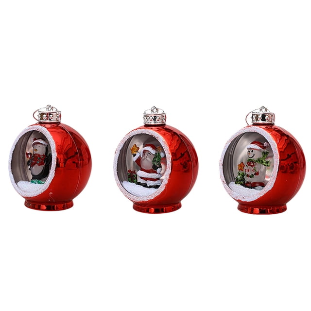 Luces colgantes navideñas, bolas huecas, lámparas de bolas de fiesta (estilo aleatorio), 3 uds.