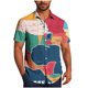 thumbnail image 2 of Blusa y camisa de manga corta con cuello vuelto para hombre, blusa informal de moda con cuello vuelto, blusa estampada de manga corta con botones, blusa de poliéster para hombre, 2 of 6