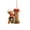 I, variant on romoty Personalized Christmas Letter Ornaments, Cute Gingerbread Man Chef Initial Pendants, 2D Flat Acrylic Tree Car Mirror Decor