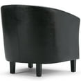thumbnail image 4 of Atlin Designs Faux Leather Black Tub Chair Unassembled 30"H x 30"W x 28"D, 4 of 9