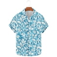 thumbnail image 5 of Yteetum Men's T ShirtsHawaiian Floral Print T Shirts Casual Button Down Short Sleeve Lapel Beach Summer T-Shirts, 5 of 7