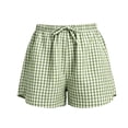 thumbnail image 4 of Tumotour Summer Board Shorts for Women'S Checkered Double Pocket Wide-Leg Shorts Loose Sporty Elasticated Side Pocket Drawstring Elastic Waist Shorts Athletic Workout Shorts, 4 of 8