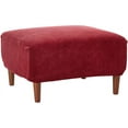 thumbnail image 3 of SureFit Stretch Pique Ottoman Slipcovers, Small Ottoman Covers, Single, Garnet, 3 of 10