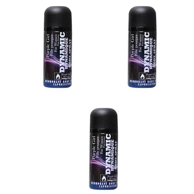 Dynamic Vaporisateur Corporel Purple Girl pour Femmes (100 g) (Lot de 3)