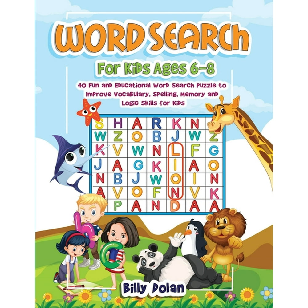 word search for kids ages 6 8 40 fun and educational