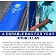 thumbnail image 3 of Beach Umbrella Bag - Waterproof & Foldable Beach Bag for Umbrellas with Wide Padded Shoulder Strap & Molded Carry Handle - Deep Ocean Blue, 3 of 4
