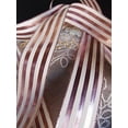 thumbnail image 4 of AK-Trading 1.5" x 25 Yards Metallic Striped Gift Wrap & Craft Ribbon - Rose Gold & Ivory, 4 of 4
