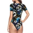 thumbnail image 4 of The Xecao Football Women's Crew Neck Body Suit, a short-sleeved bodysuit and basic swimsuit, both comfort and style for dating and daily life, 4 of 9