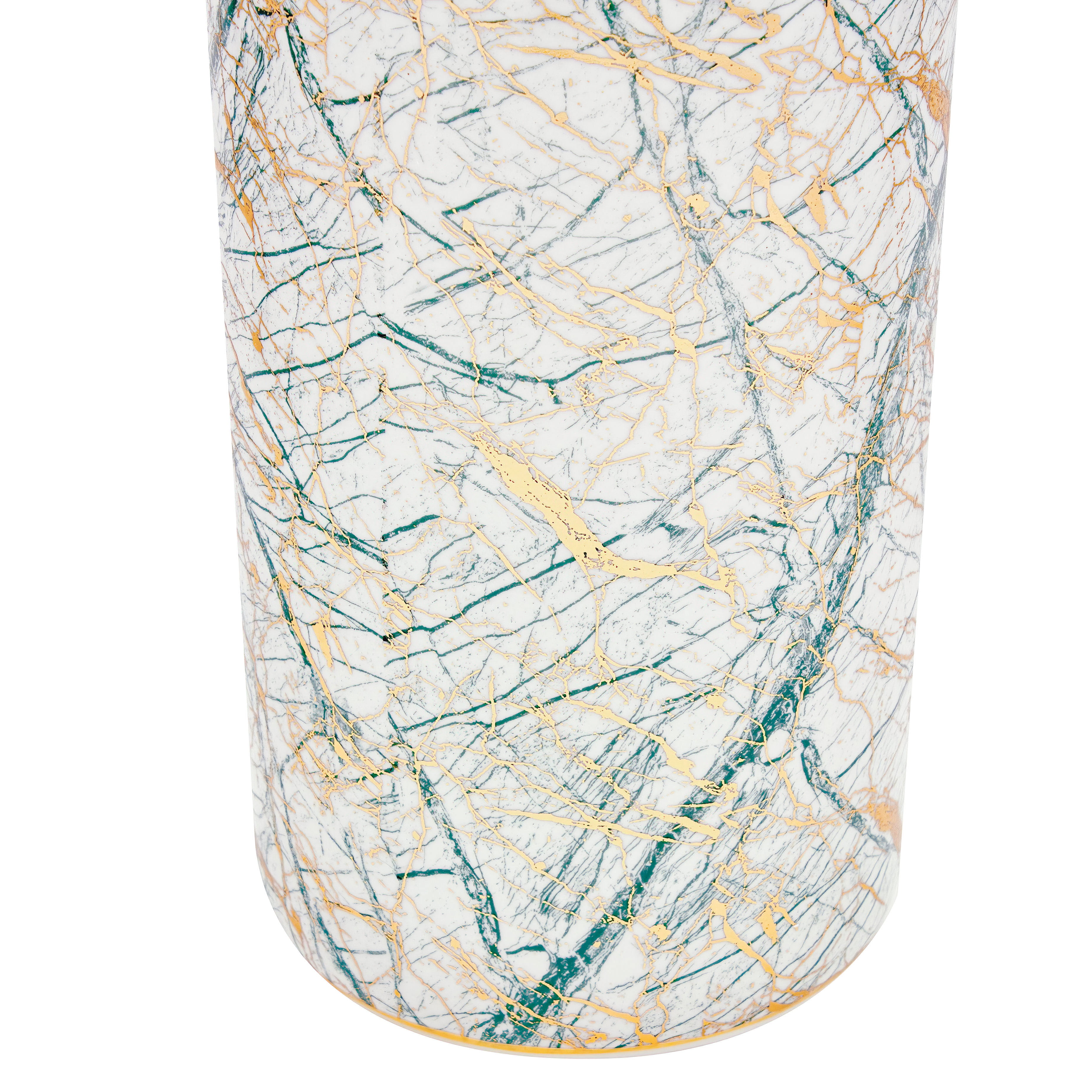 Red Lantern 24" Abstract Green & Gold Umbrella Stand