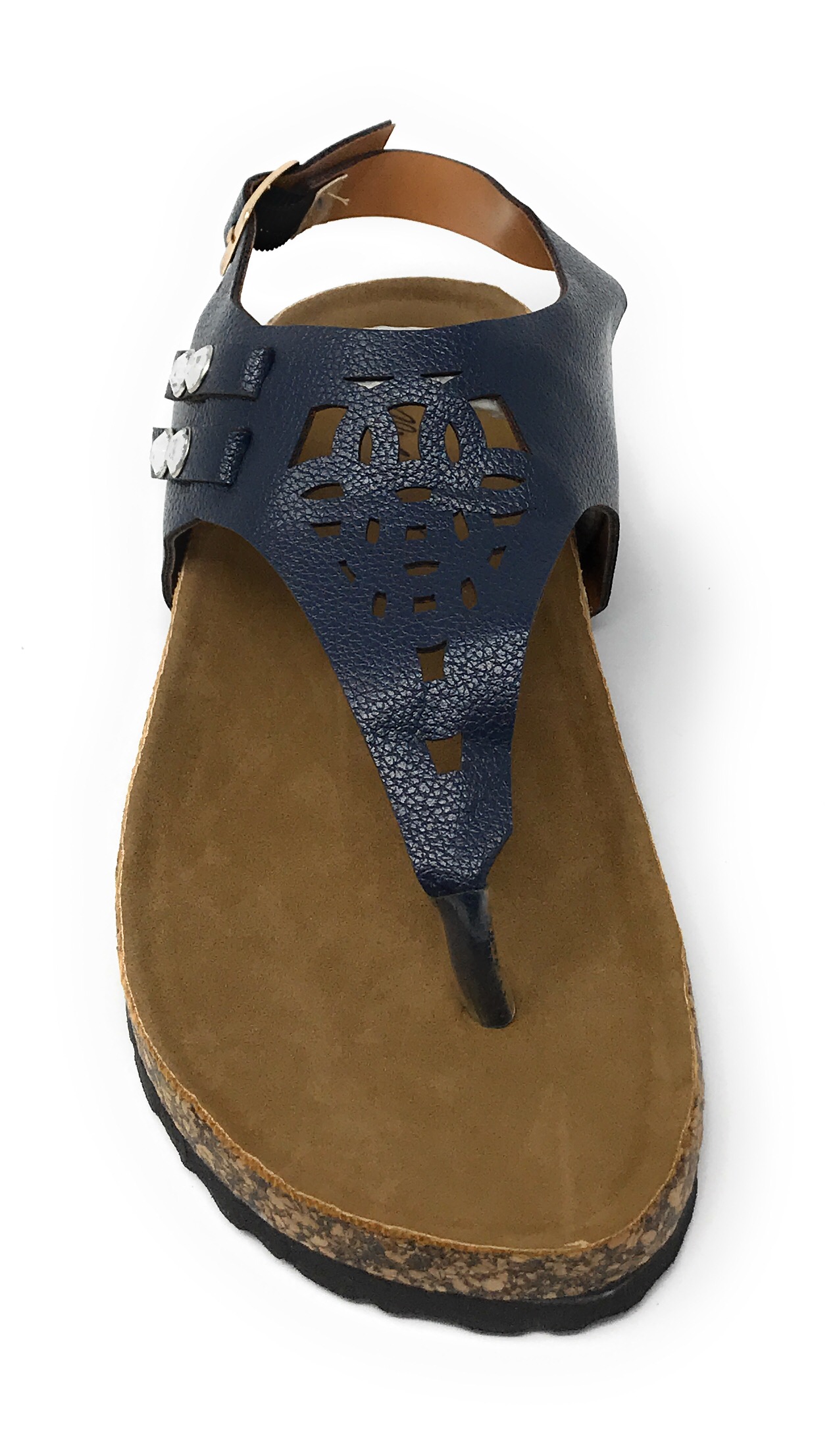 Victoria K Women's Laser Cut Out Cork Sandals