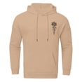 thumbnail image 4 of Gibobby Sudaderas de hombre Sudadera con capucha para hombre estilo casual con bloque de color ajuste holgado de manga larga(Caqui,G), 4 of 4