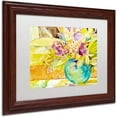 thumbnail image 2 of Trademark Fine Art "The Aqua Vase" Canvas Art by Sheila Golden, White Matte, Wood Frame, 2 of 4