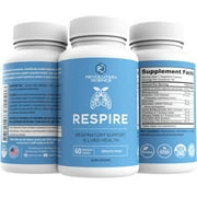 Lung Cleanse and Detox & Lung Support Supplement, Respire by Revolution Science - Natural Sinus, Asthma, & Allergy Relief, 60 Capsules
