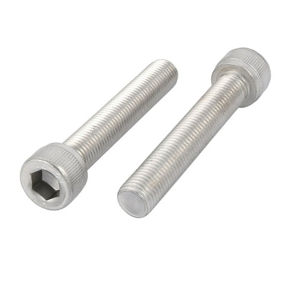 Unique Bargains M10x60mm 1.25mm Pitch 304 Stainless Steel Hex Socket Head Cap Screws Bolts 2pcs