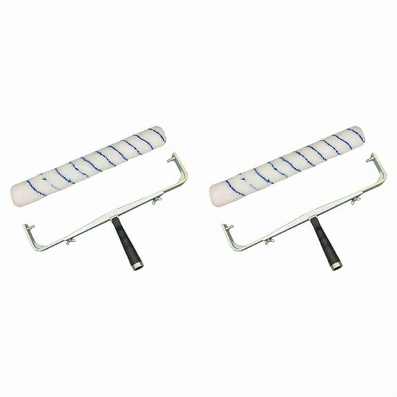 2 Set 18inch Paint Roller Brush Aluminum Alloy Roller Frame Painting Handle Tool for Wall Decorative House Tool Support