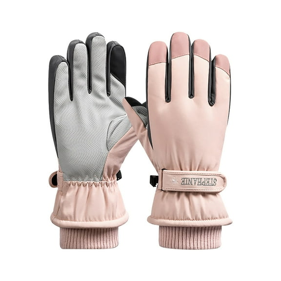 Weikingp Warm Gloves Ski Gloves Water Proof Touchscreen Snowboard Gloves Warm Winter Snow Gloves for Cold Weather Fits Both Men & Women (Clearance) pink1 polyester