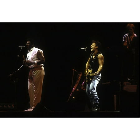 Bruce Springsteen and Clarence Clemons performing together Photo