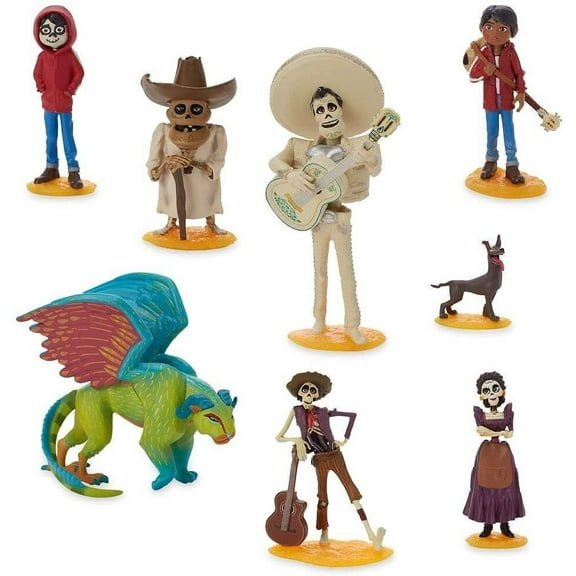 Coco 8pc Pvc Deluxe Figure Figurine Play Set Miguel Hector Imelda Dante Pepita New