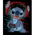 thumbnail image 2 of Men's Lilo & Stitch Red and Blue Gamer Graphic Tee Black Medium, 2 of 5