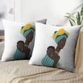 thumbnail image 4 of LALILO Throw Pillow Covers African Woman With Child African Baby Mother Cushion Cover 18" x 18", 2 Pack, 4 of 6