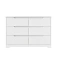 Homfa 6 Drawer White Dresser for Bedroom, Modern Chest of Drawers Wood