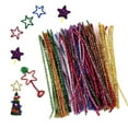 thumbnail image 2 of Scheam 100Pcs Glitter Sparkle Pipe Cleaners Tinsel Chenille Stalks,10 Colors Metallic Pipe Cleaners for DIY Crafts,Arts,Wedding,Home,Party,Holiday Decoration 6 mm x 12 Inch, 2 of 6