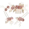 thumbnail image 4 of Accesorios para el Cabello WEIHJMXG Peineta de Novia 4 Piezas Rosa, 4 of 4