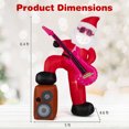 thumbnail image 3 of Gymax 8.4 ft Outdoor Inflatable Santa Claus w/Music Sound-synced Light Effect LED Lights Multicolor, 3 of 6