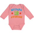 thumbnail image 3 of Inktastic My Papa is Awesome Boys or Girls Long Sleeve Baby Bodysuit, 3 of 5