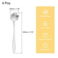 thumbnail image 2 of Unique Bargains 4Pack 5' Stainless Steel Flower Spoons Coffee Spoons Small Teaspoon, Silver, 2 of 4