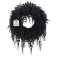 thumbnail image 6 of My Texas House Halloween Drapey Faux Cedar Wreath, Black, 24", 6 of 6