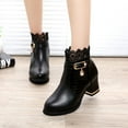 Ankle Fall Women's Boots Vintage Short Winter Leather Ladies Shoes Lace