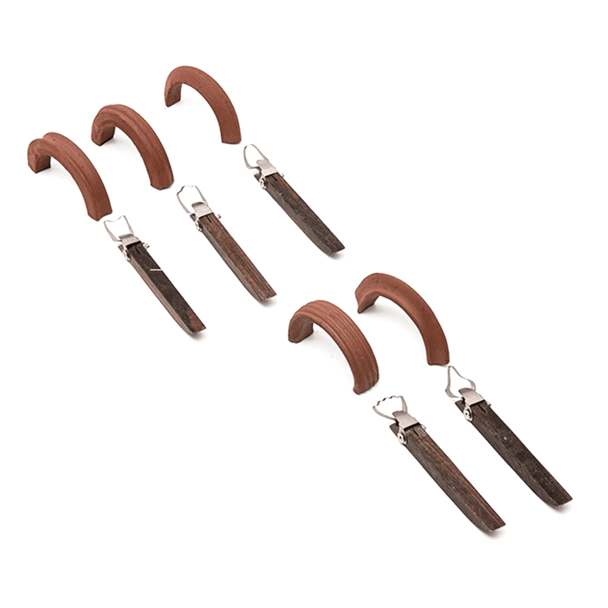 5 Pieces Clay Extruder Tool Pottery Carving Tool Pottery Cup Handle Shape Tool Teacup Mug Handle Clay Cutters,5 x Mug Handle Clay Cutters
