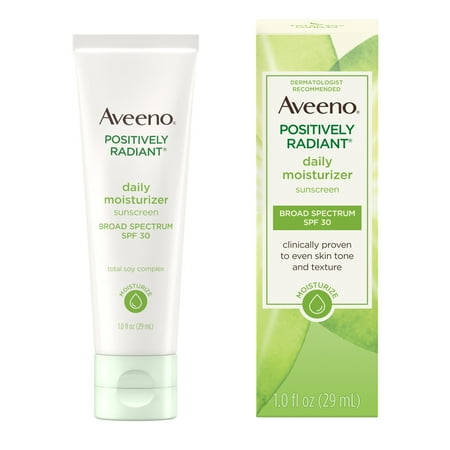 Aveeno Positively Radiant Daily Moisturizer sunscreen Broad Spectrum SPF30 / CREAM