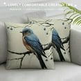 thumbnail image 3 of PRATYUS   Chinoiserie Pillow Covers Bluebird Sitting On A Branch Throw Pillows Chinoiserie Decor Outdoor Pillows Cases Suitable for Couch Pillows Living Room Bedroom White, 3 of 5