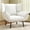 White chair, variant on Merluxy Upholstered Living Room Chair with High Wingback, White Comfy Corduroy Chair