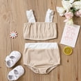 thumbnail image 2 of Sngxgn Baby Girl Outfit Long Sleeve Pullover Tops with Pants 2pcs Set Clothes(Beige,100), 2 of 6