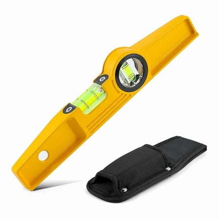 10 Inch Aluminum DieCast Magnetic Level, Magnetic Professional Scaffolding Spirit Level with Rare Earth Magnet and Bag