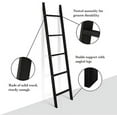 Wooden Blanket Ladder 5.5FT Farmhouse Blanket Holder Decorative Wall