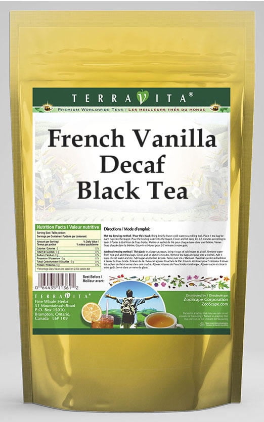 TerraVita French Vanilla Decaf Black Tea, (French Vanilla Decaf, Black
